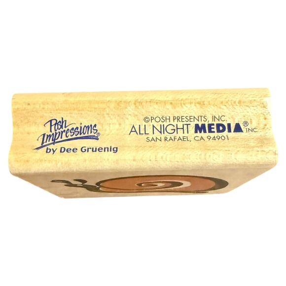 All Night Media Posh Impressions Snail Rubber Stamp - Picture 3 of 3